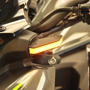 Kawasaki Z900 Turn Signals - Front - New Rage Cycles - Load EQ - Black - `20-`24 Kawasaki Z900 Turn Signals - Front - New Rage Cycles - Load EQ - Black - `20-`24